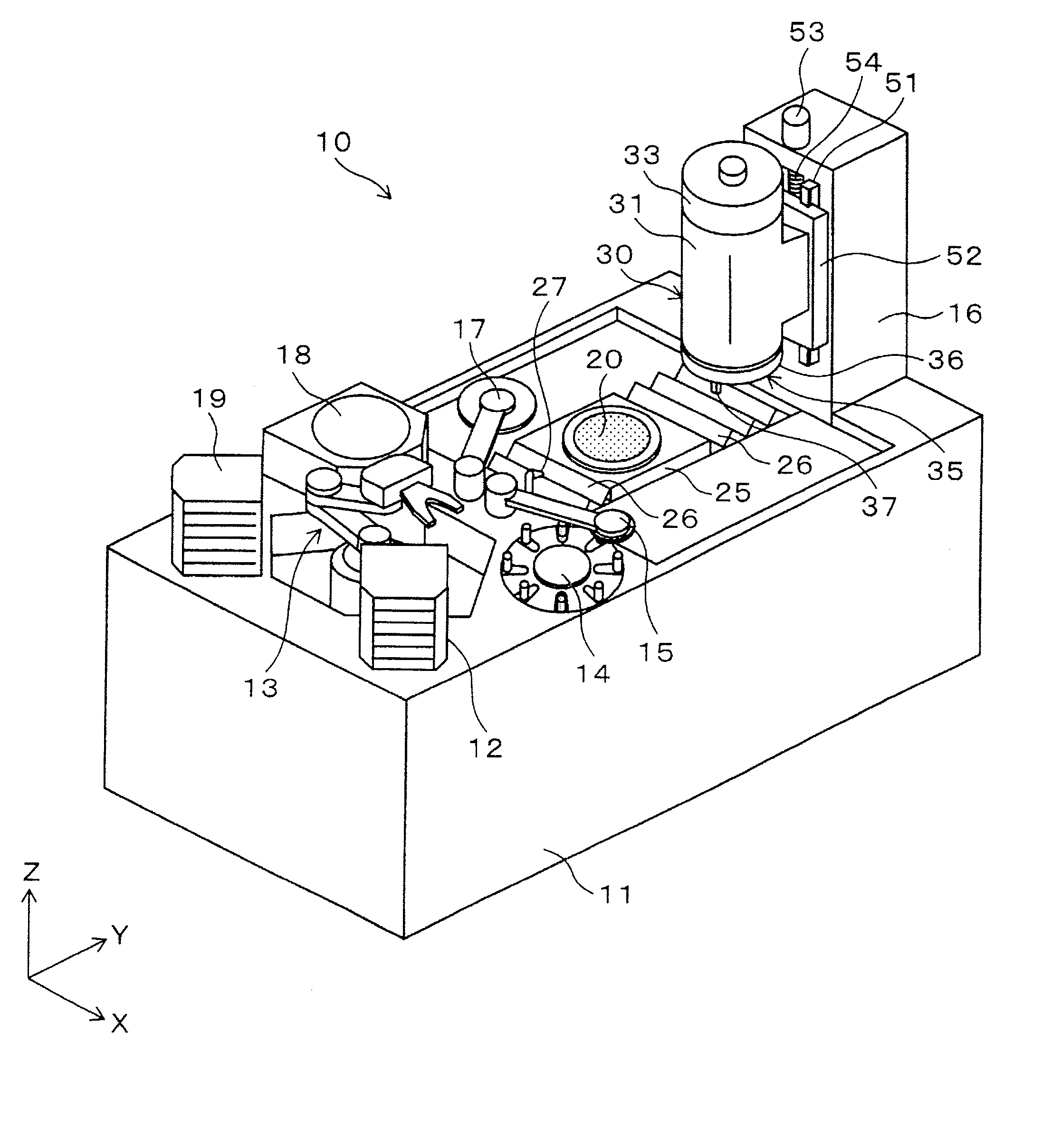 Back grinding method for wafer