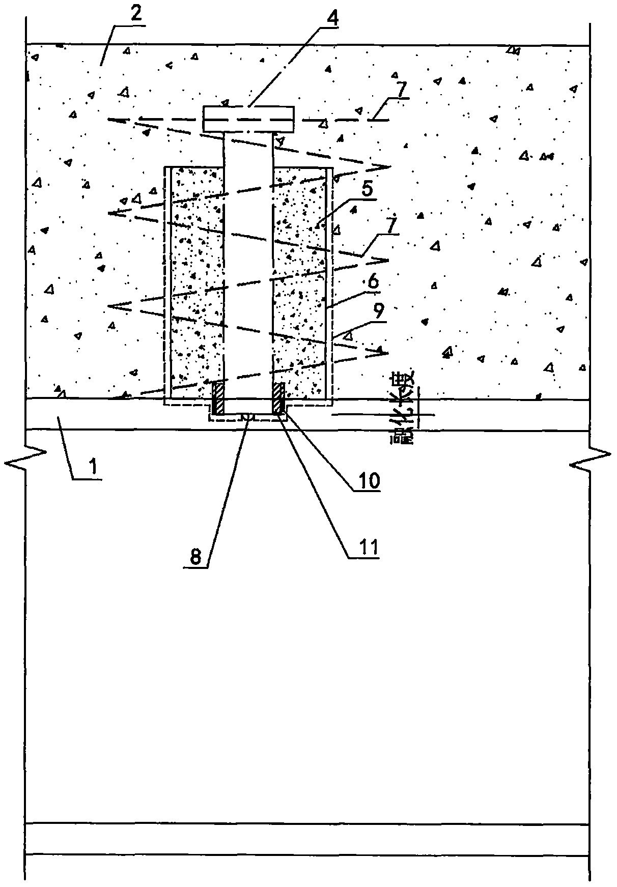 Stud Shear Connectors Constraining Concrete Splitting and Splitting Development