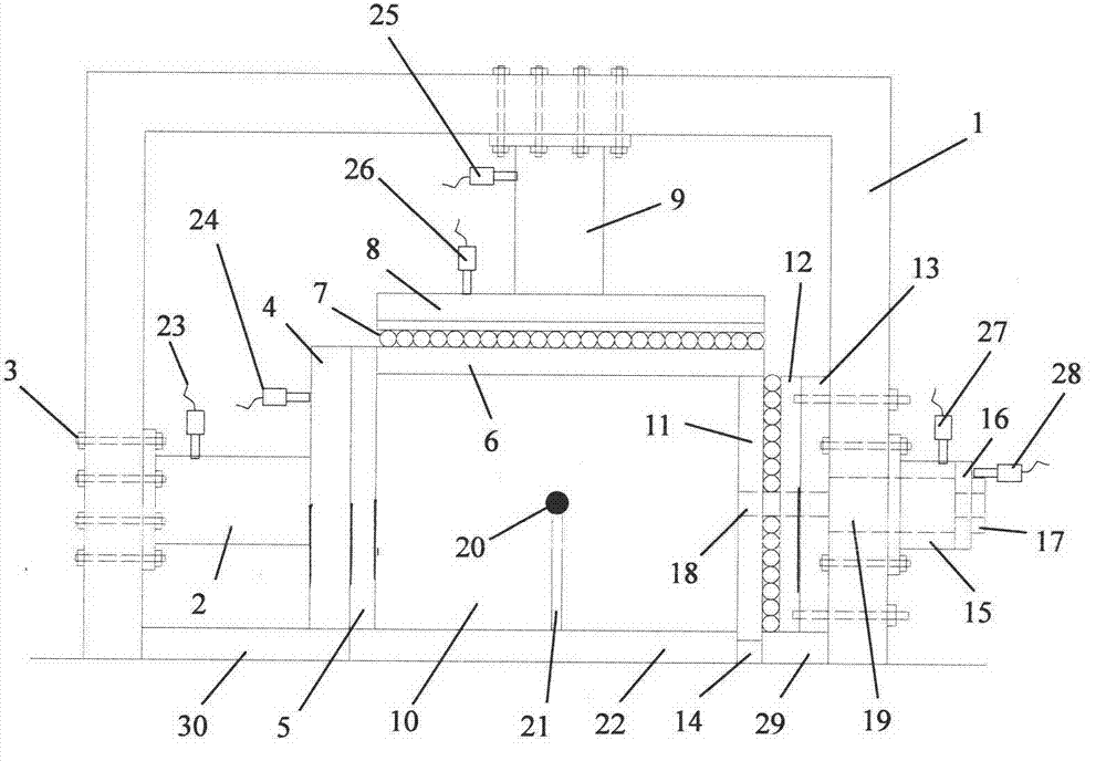 Two-dimensional visualized test device of work mechanism of anchoring system