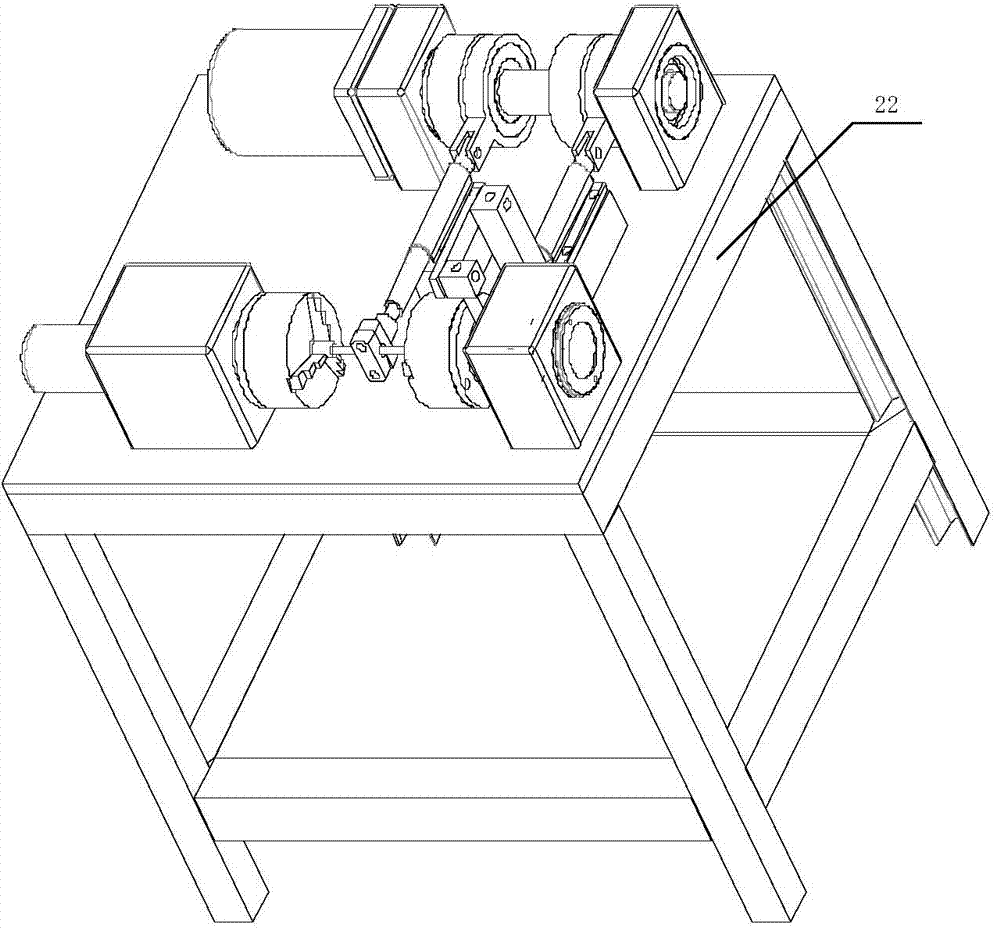 Pulling and bending multi-axis loading fatigue testing machine