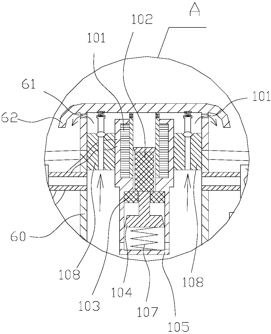 Oil-sucking pot cover with self-cleaning function