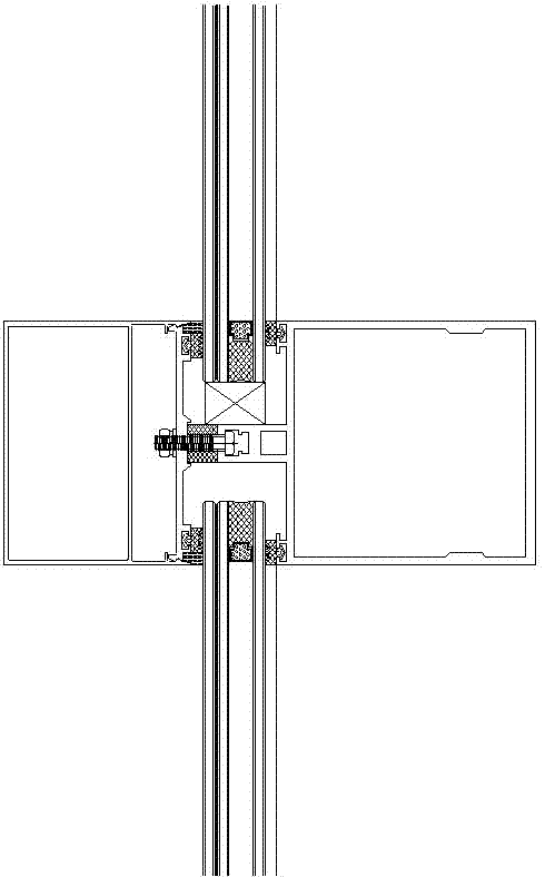 Exposed frame system of glass curtain wall