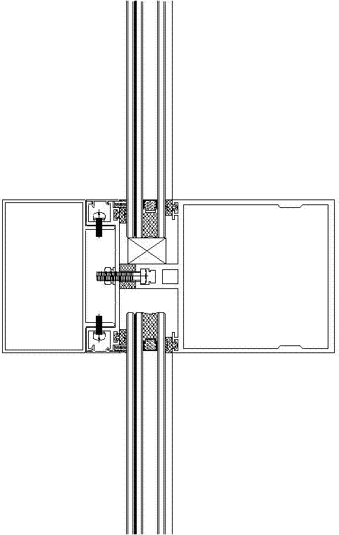 Exposed frame system of glass curtain wall