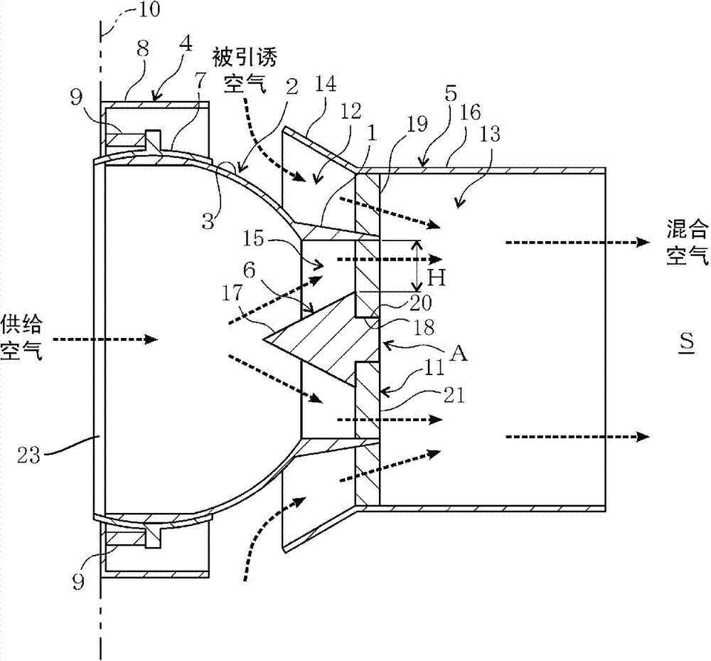 Air blowout device