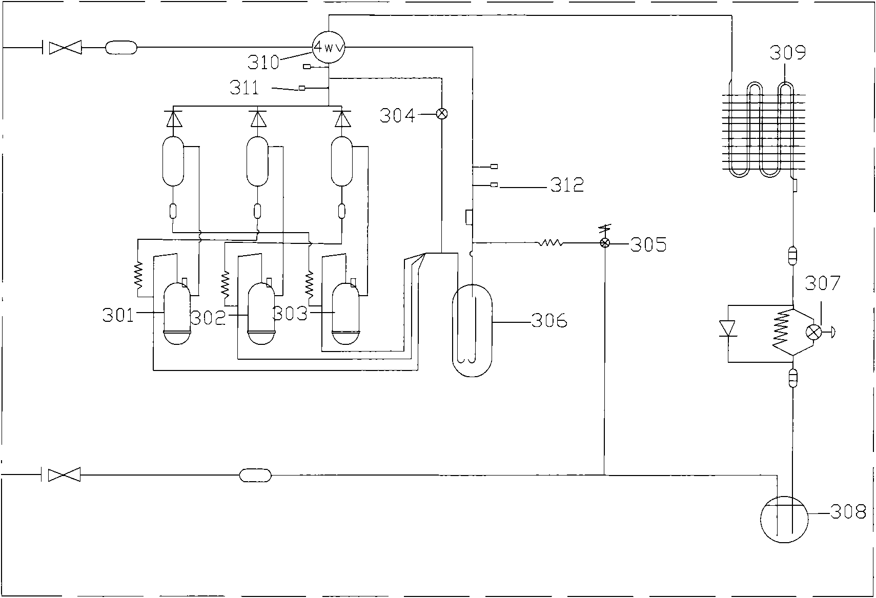 Control method for complete machine capability of variable-capacity multi-connected unit and control system therefor