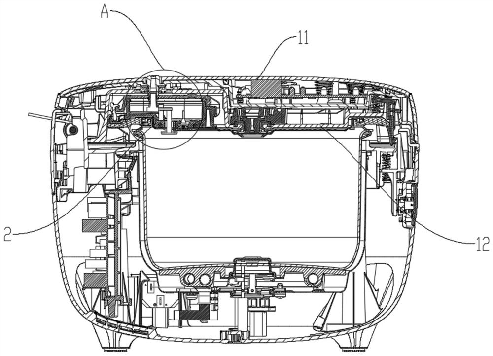 Cover body structure of cooking utensil, and cooking utensil