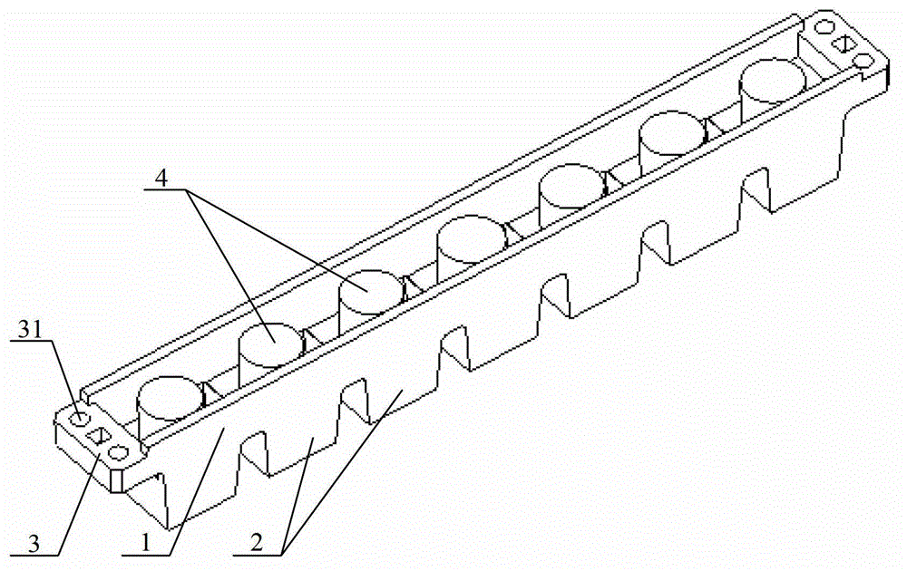 Composite busbar insulation supporting device and IGBT power module