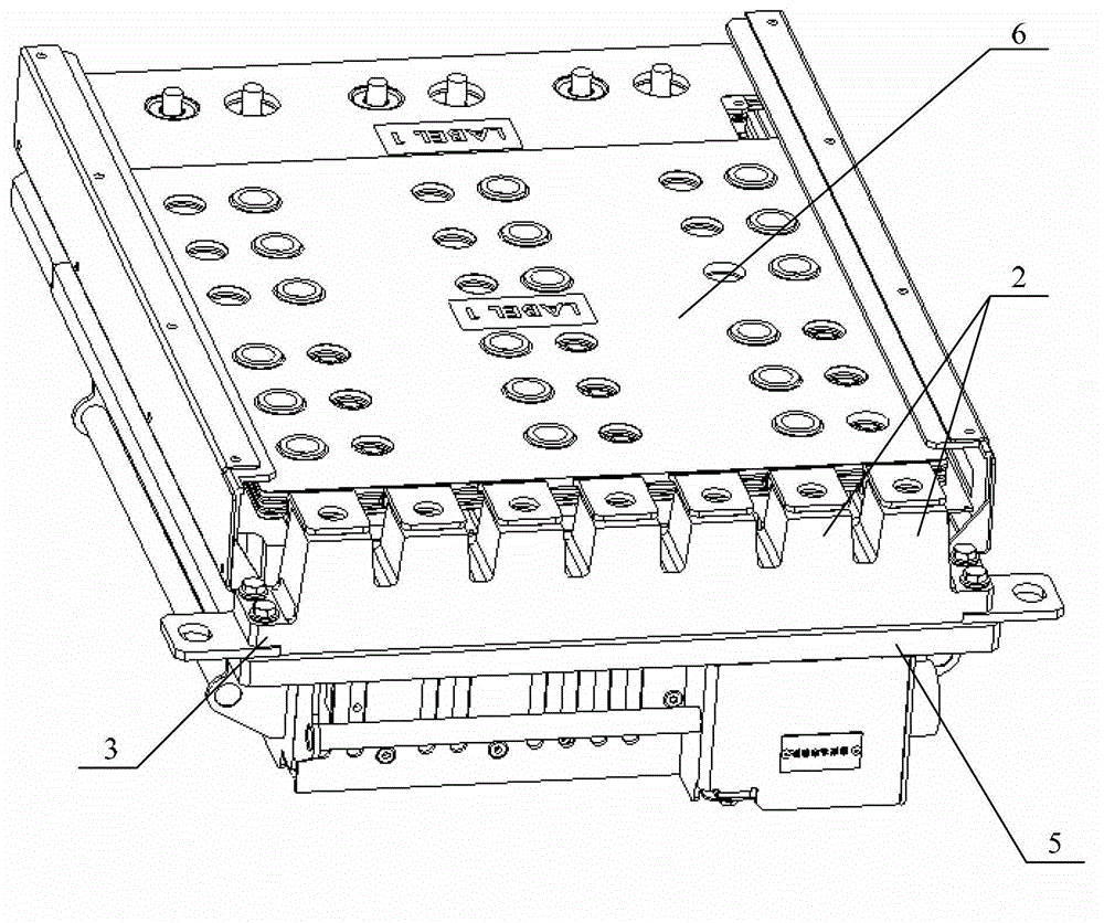 Composite busbar insulation supporting device and IGBT power module