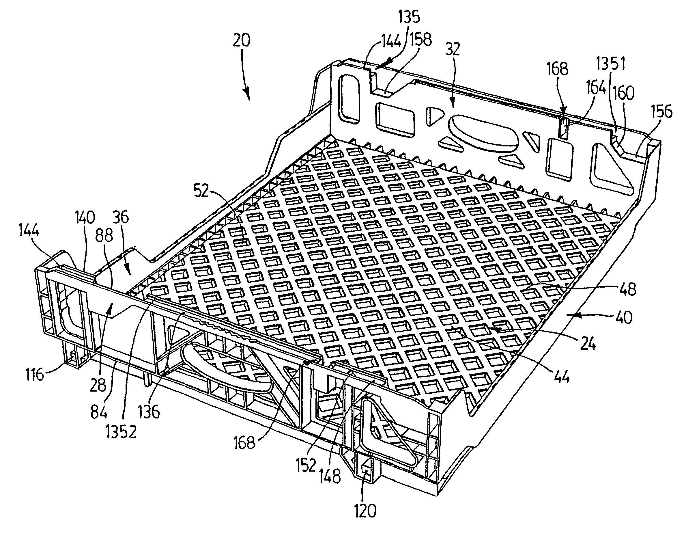 Multi-level stacking/nesting tray