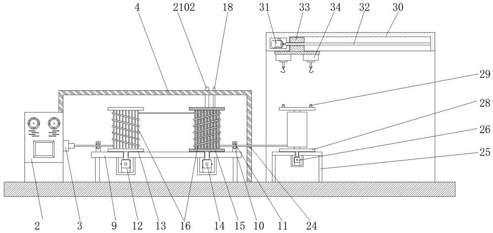 Fast cooling large-rotation wire drawing machine capable of rapidly cooling