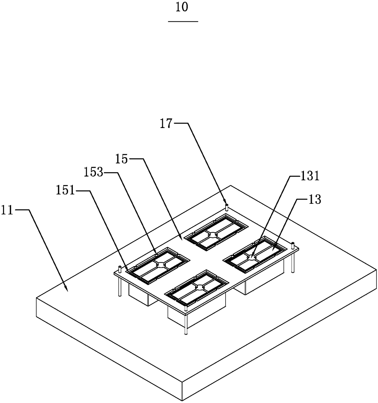 Positioning tool, and 3D curved surface glass detection system and method