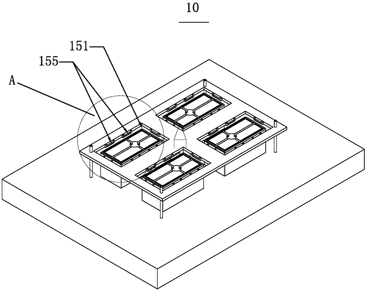 Positioning tool, and 3D curved surface glass detection system and method