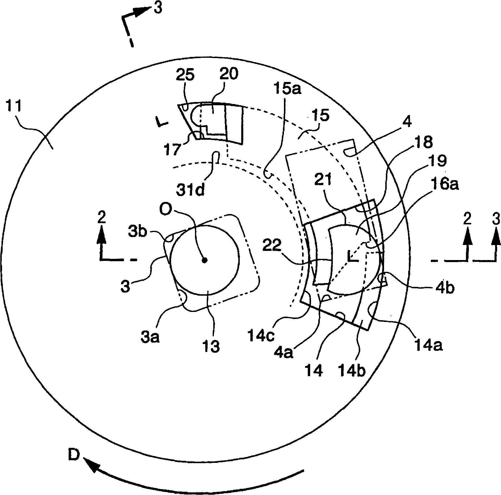 Clamping device for magnetic disk