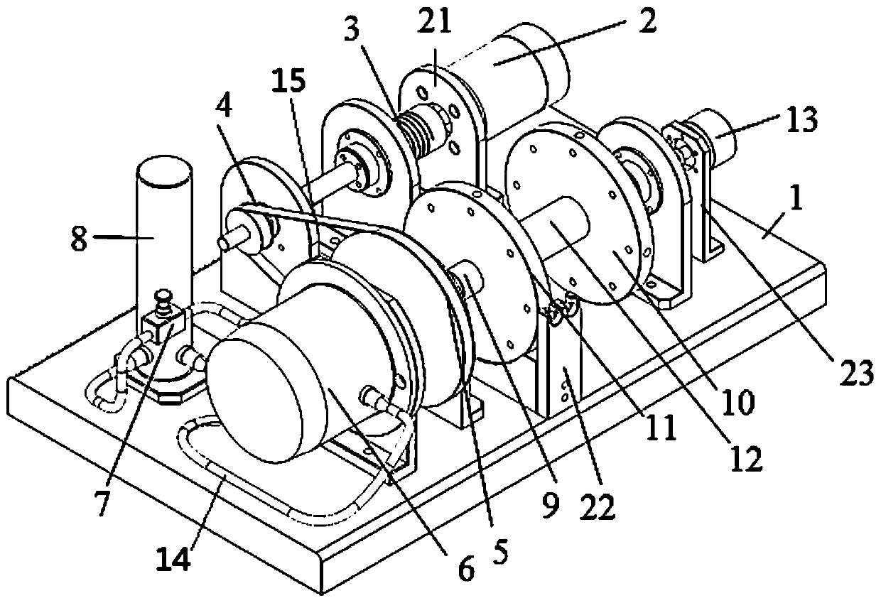 Rotating type electromechanical experimental device with variable system parameters