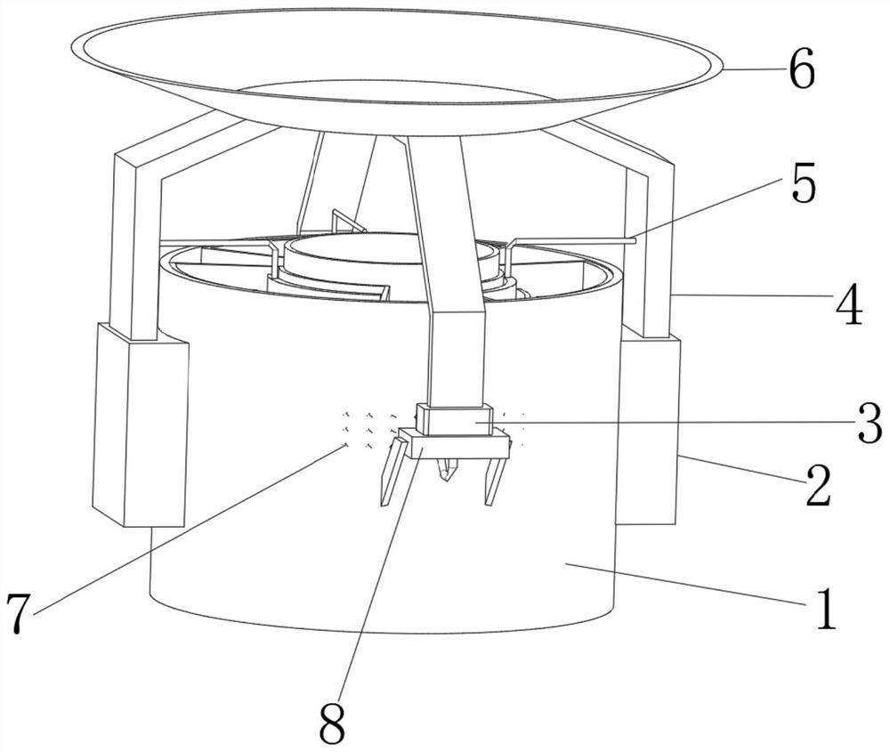 Raw material collecting device used before dragon-pearl tea making