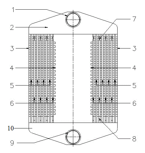 Tube fin type cooler based on thermal medium flow rate