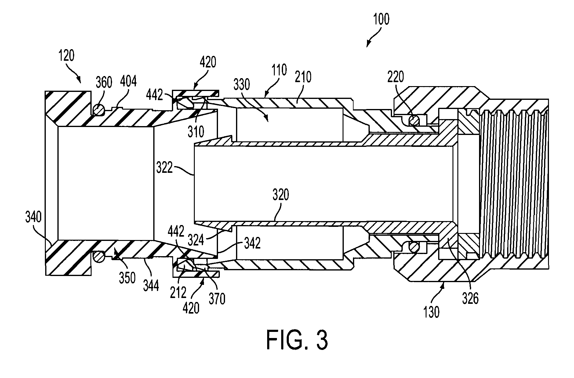 Coaxial connector with locking sleeve for terminating cable