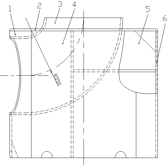 A shielded motor main pump pump casing guide device