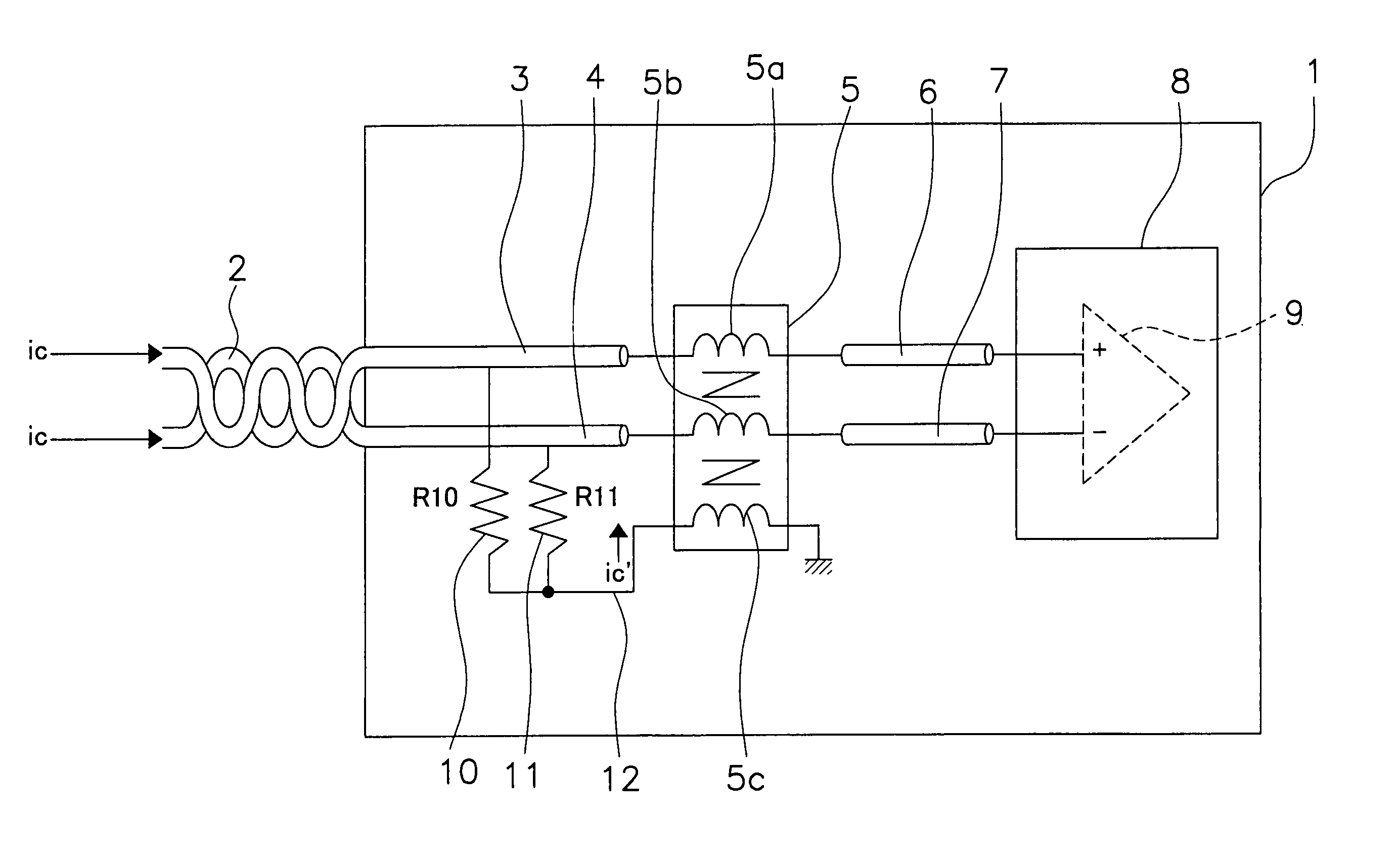 Differential transmission circuit and common mode choke coil