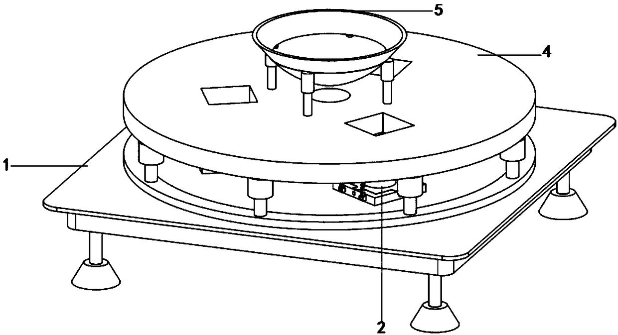 Metering and supporting device for three-supporting-leg round-bottom type chemical solvent storage tank