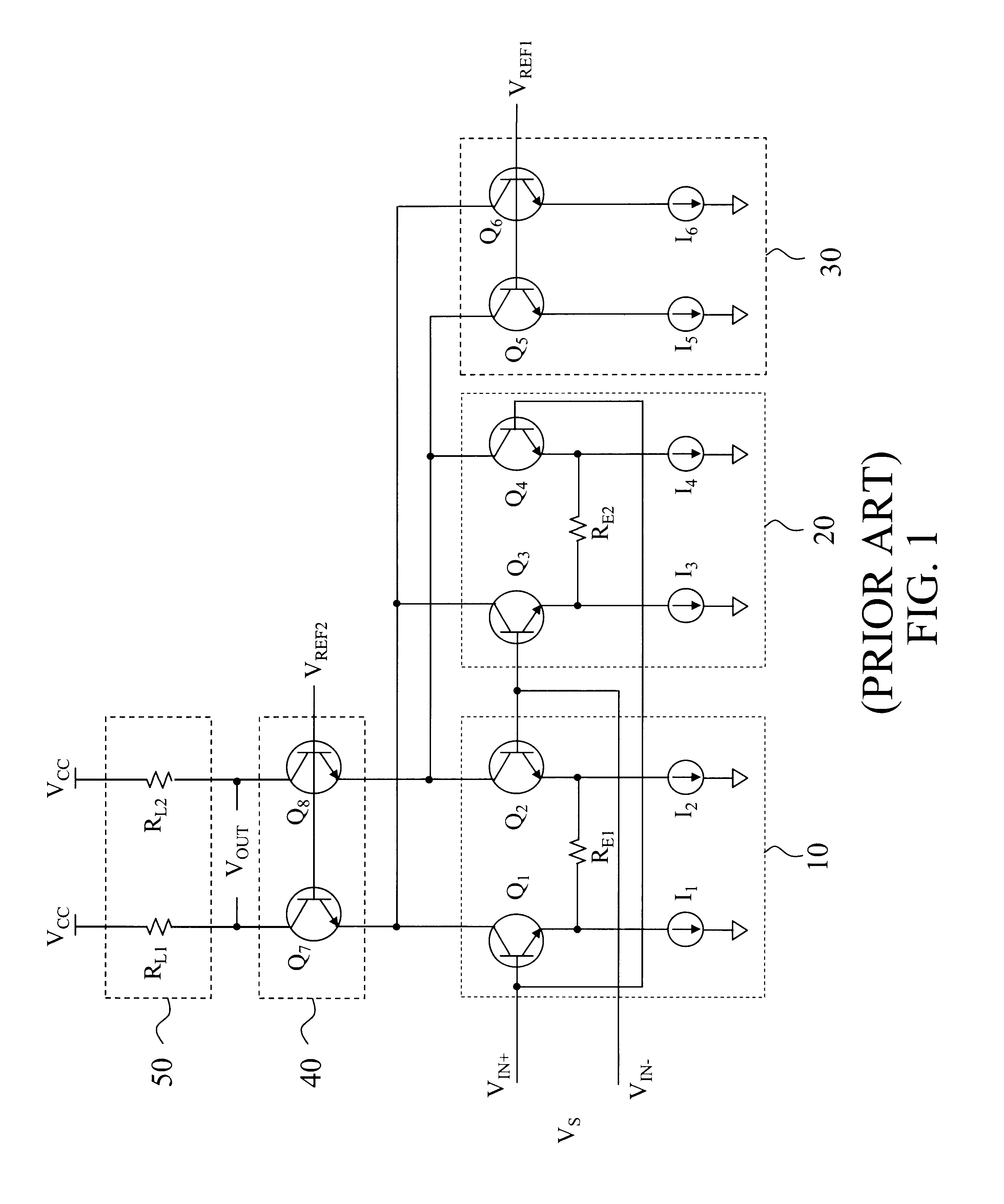 Wideband variable gain amplifier with low power supply voltage