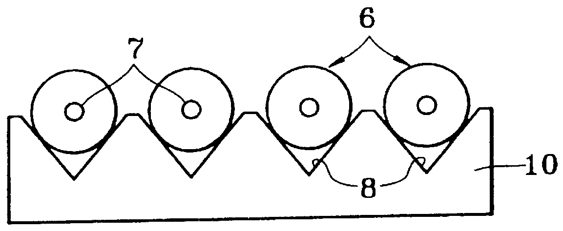 Connection device for multiple-core optical fibres based on optical elements in free space