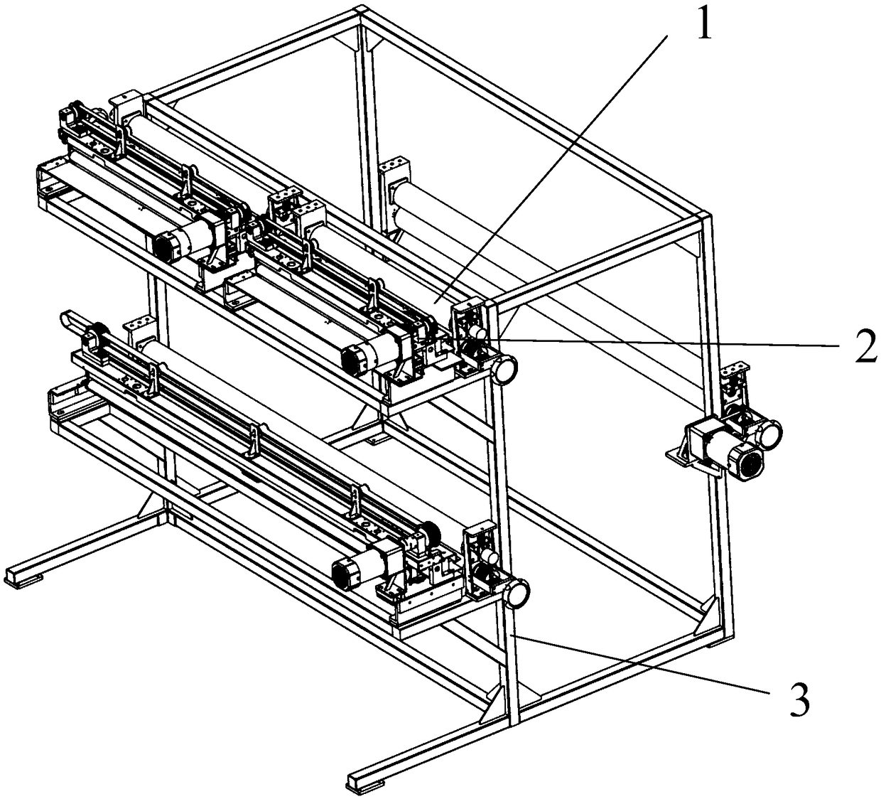 Transverse cutting device of laminating machine