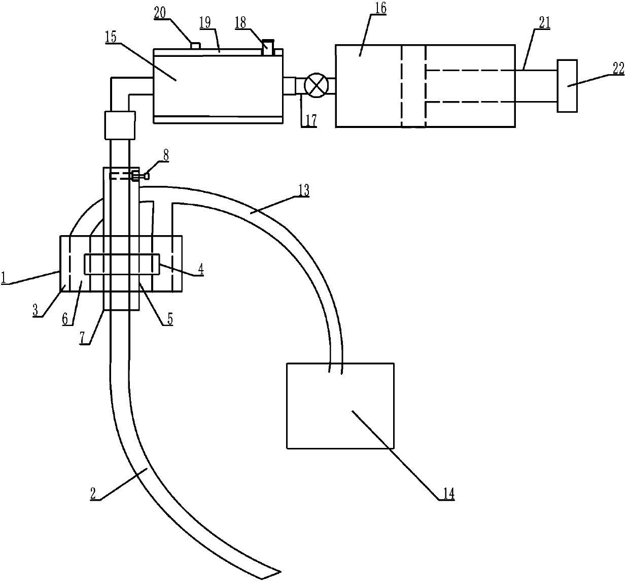 Food taking and medicine feeding device for gastroenterology department