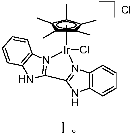 Metal iridium catalyst with 2, 2'-bis-benzimidazole ligand and method for synthesizing N-methylated primary amine