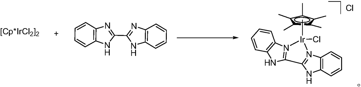 Metal iridium catalyst with 2, 2'-bis-benzimidazole ligand and method for synthesizing N-methylated primary amine