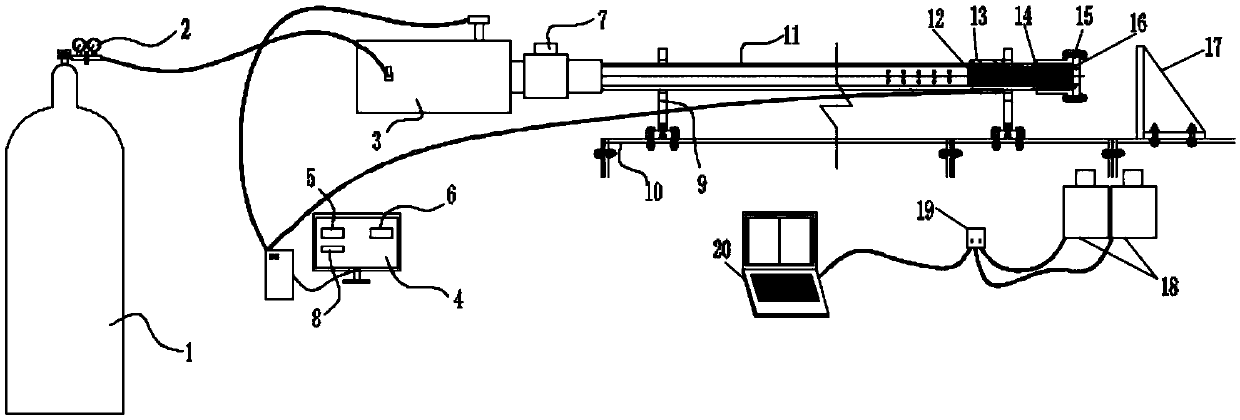 Impact test device and method used for rock or concrete test sample