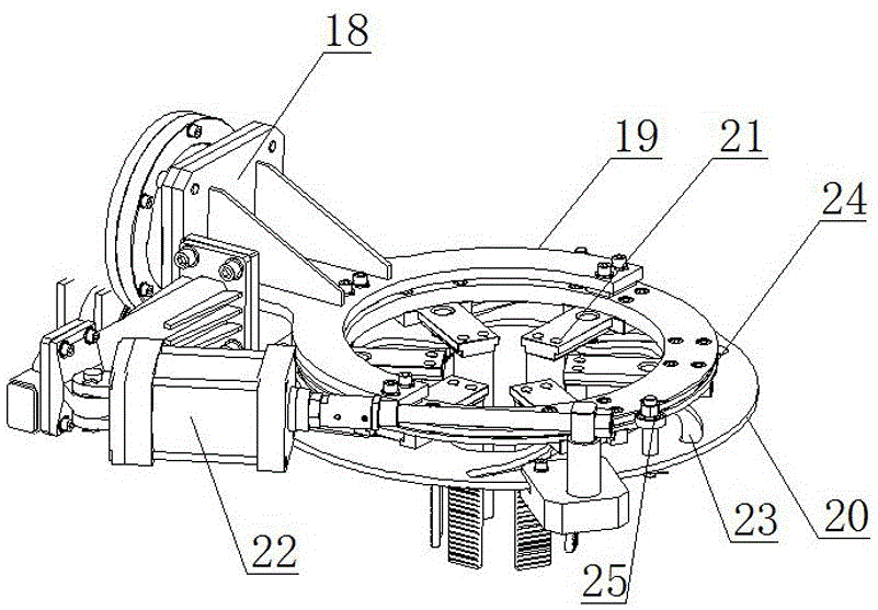 Four-station vulcanizing machine release telescopic manipulator