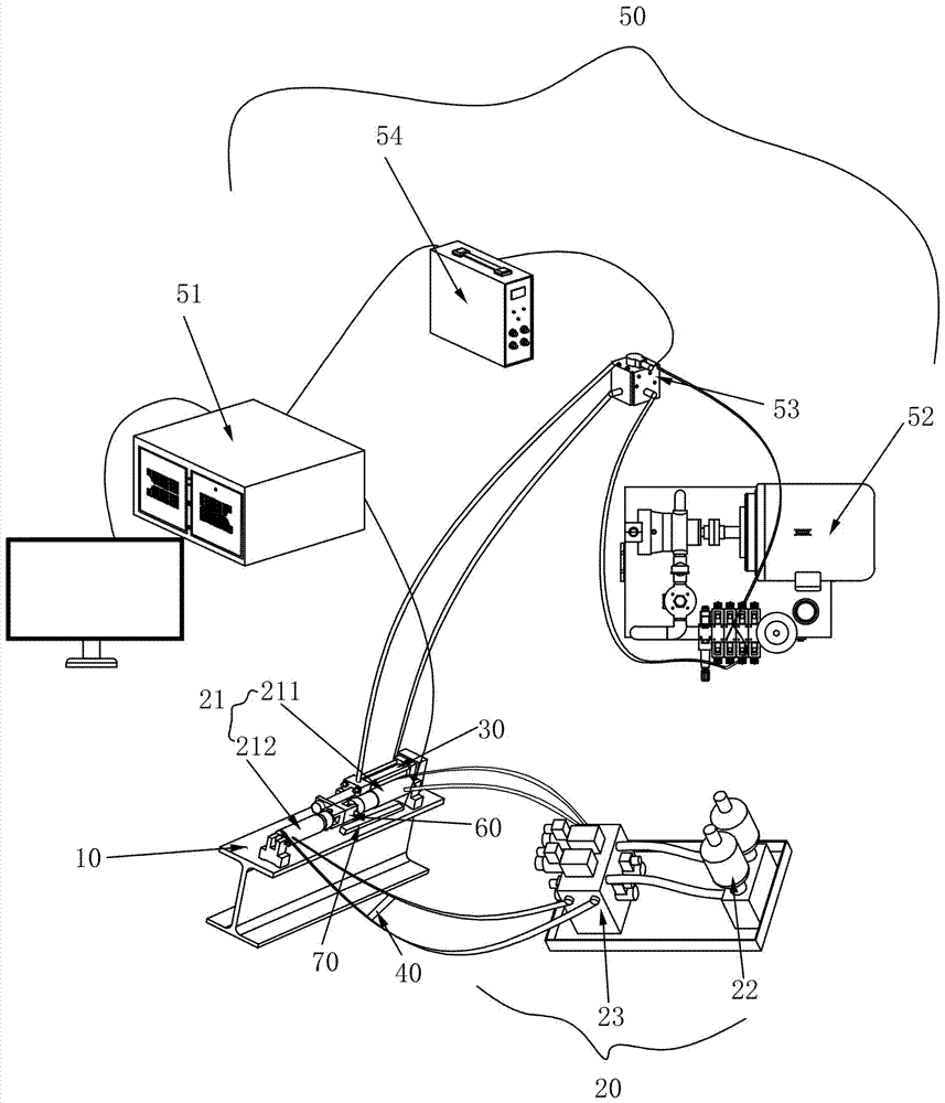 Test device of oil and gas suspension system