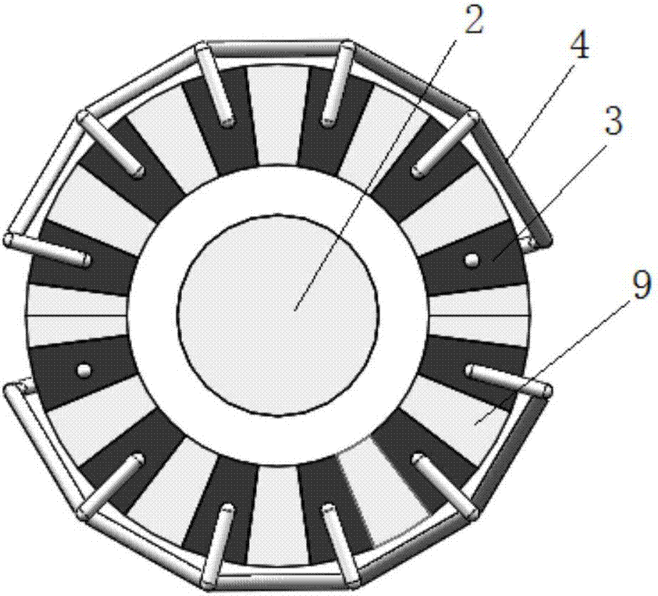 High-voltage polling robot magnetic force suspension device based on magnetic conductive and conductive materials