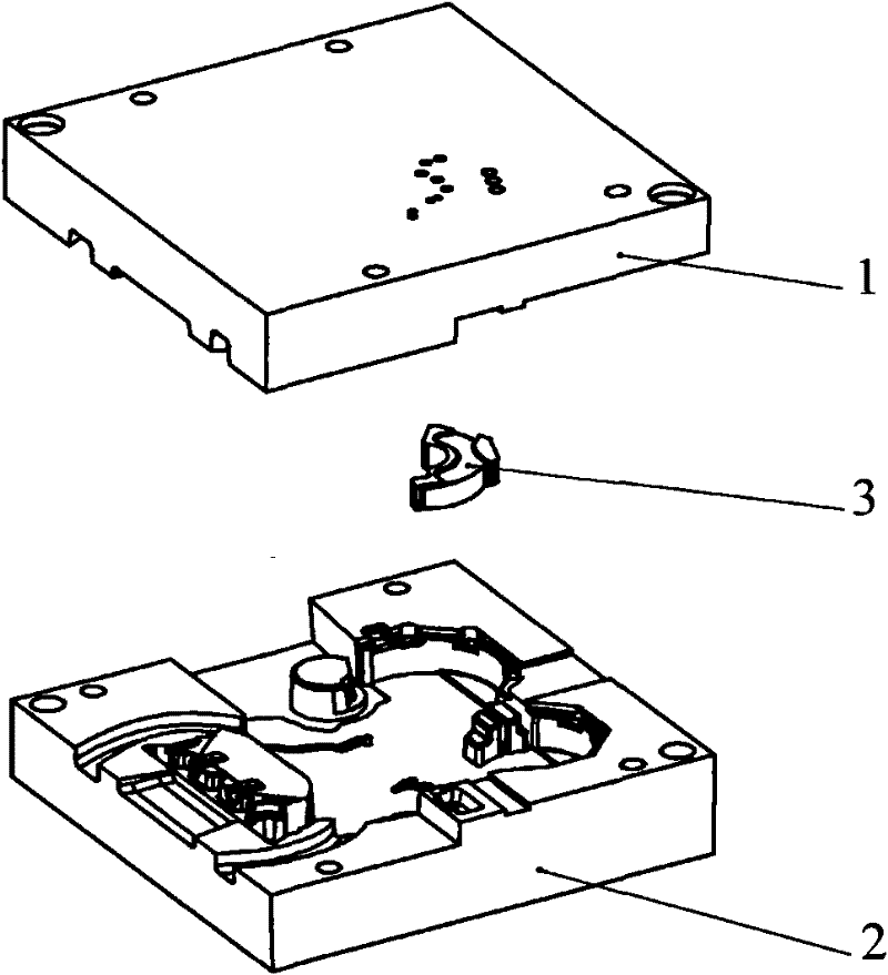 Metal mould containing sandmold insert and application thereof in tilted casting