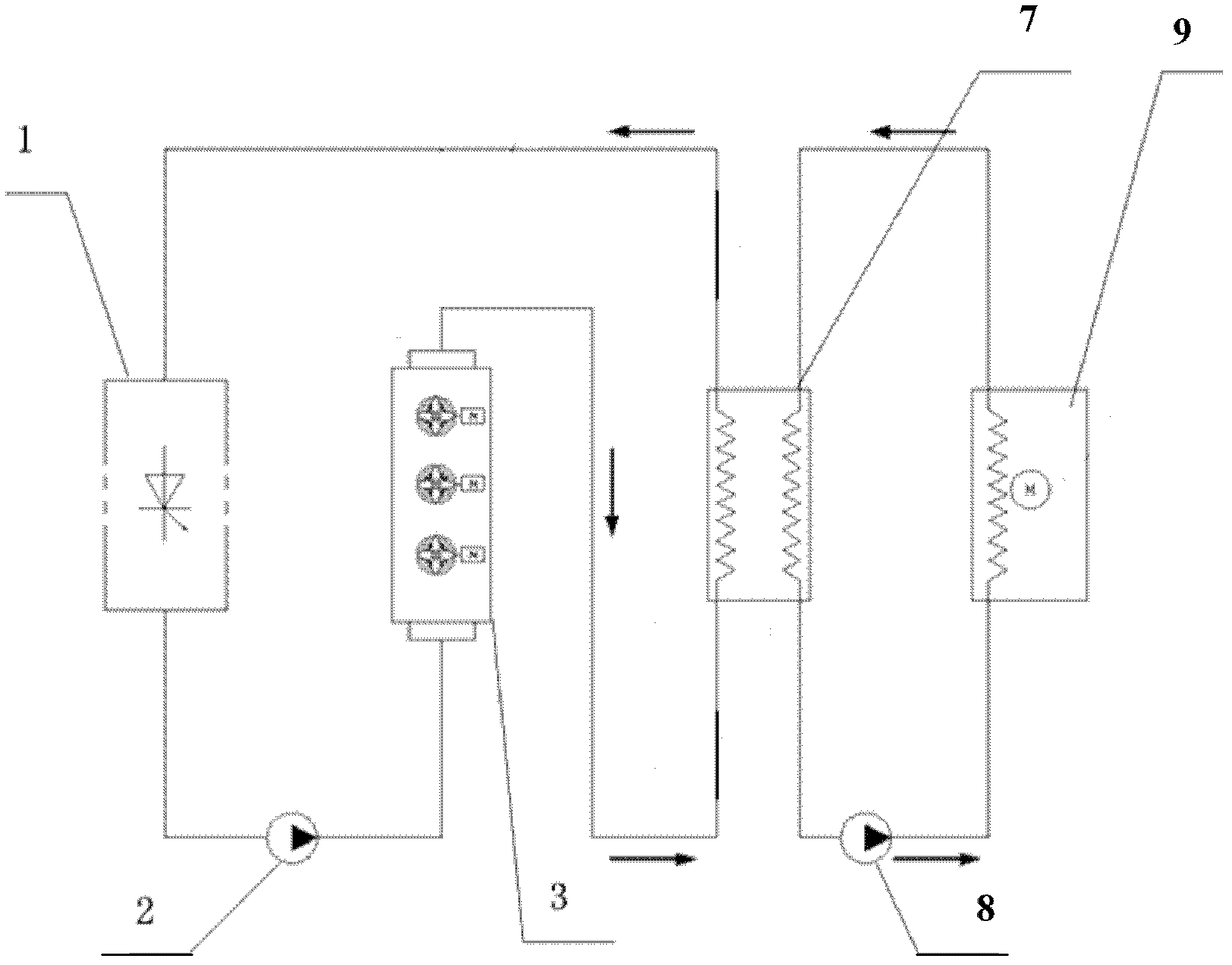 Sealed type circulating water cooling device and method