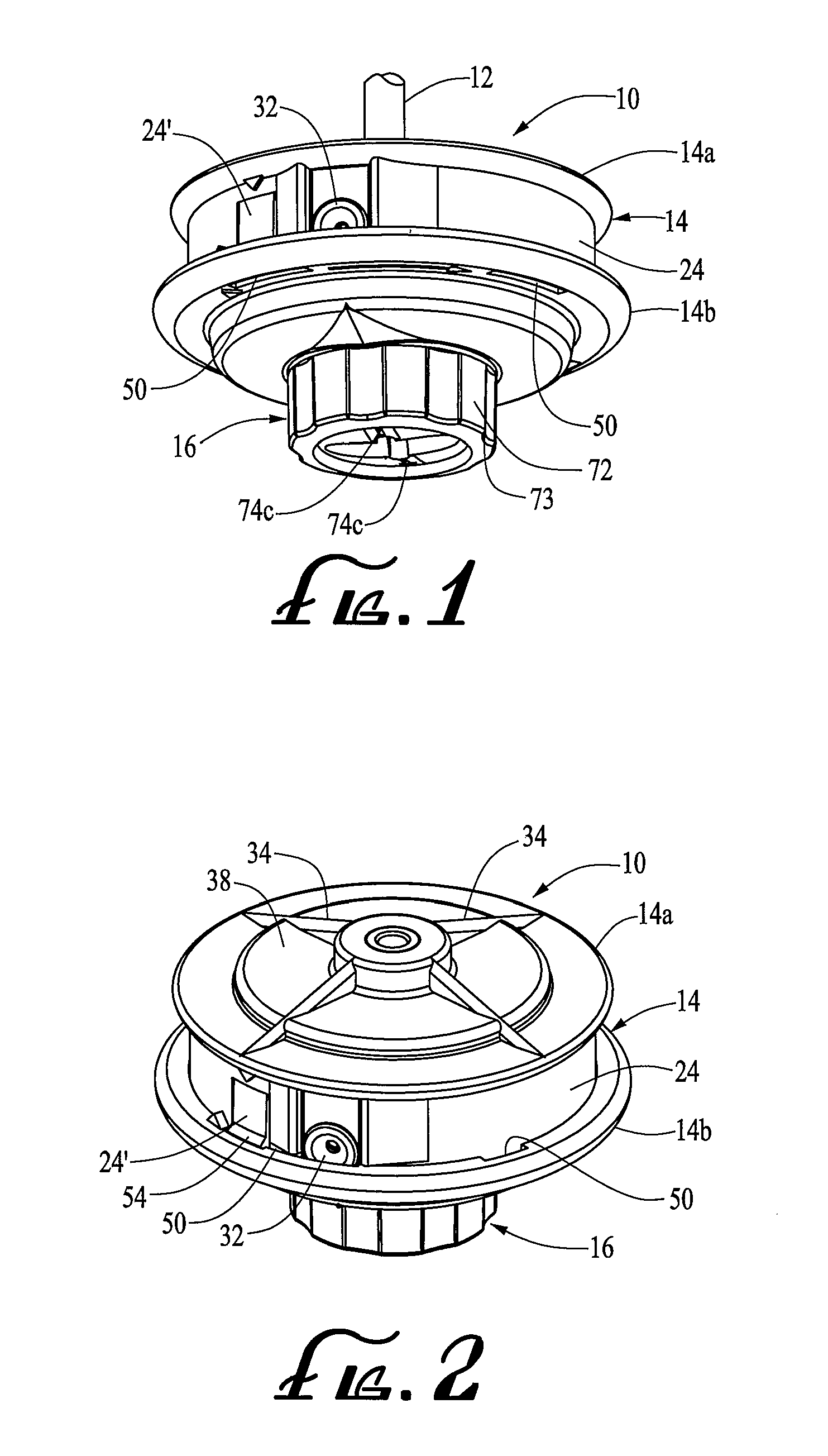 Trimmer Head For Use In Flexible Line Rotary Trimmers Having Improved Line Loading Mechanism