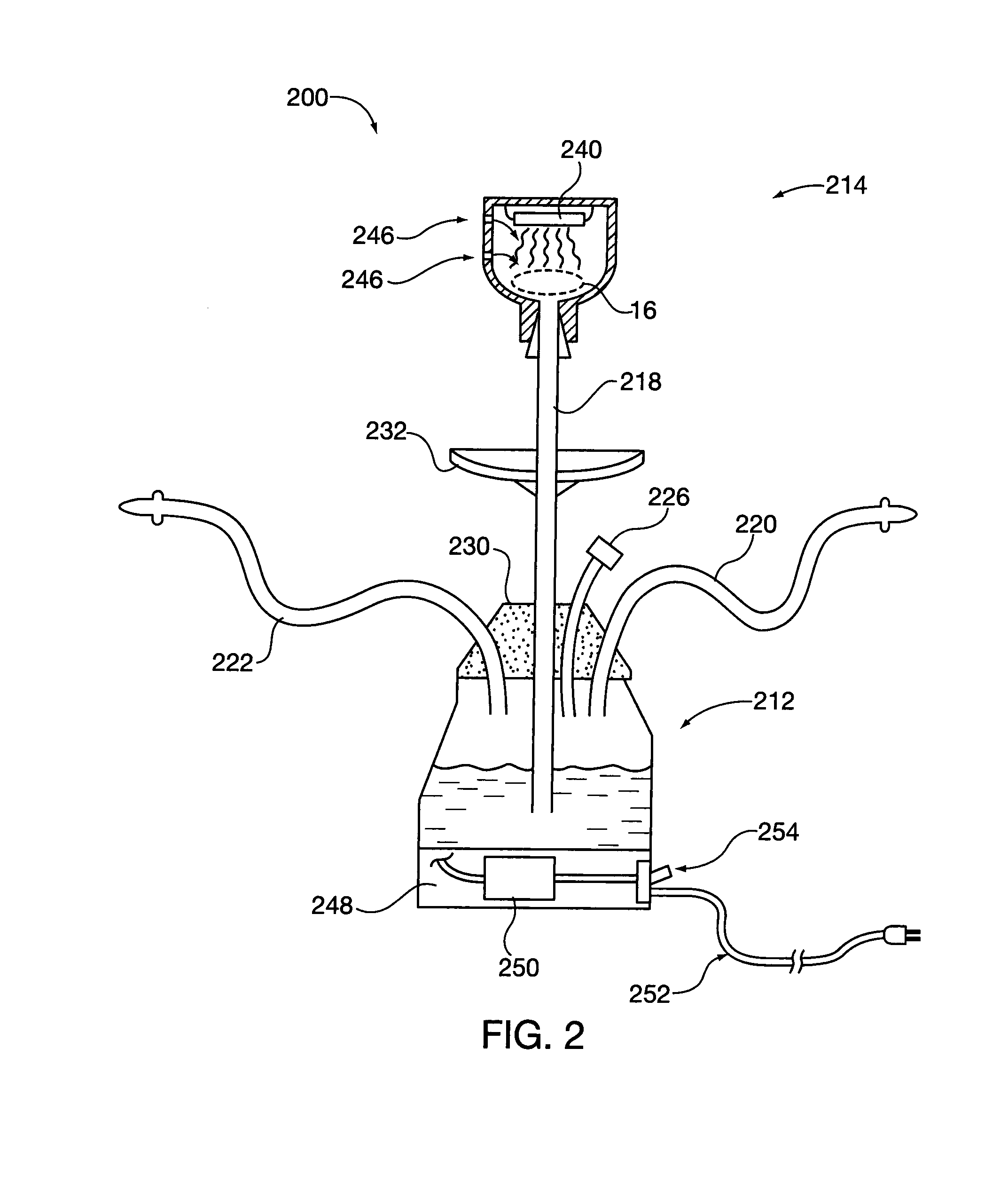 Electric heater for hookah