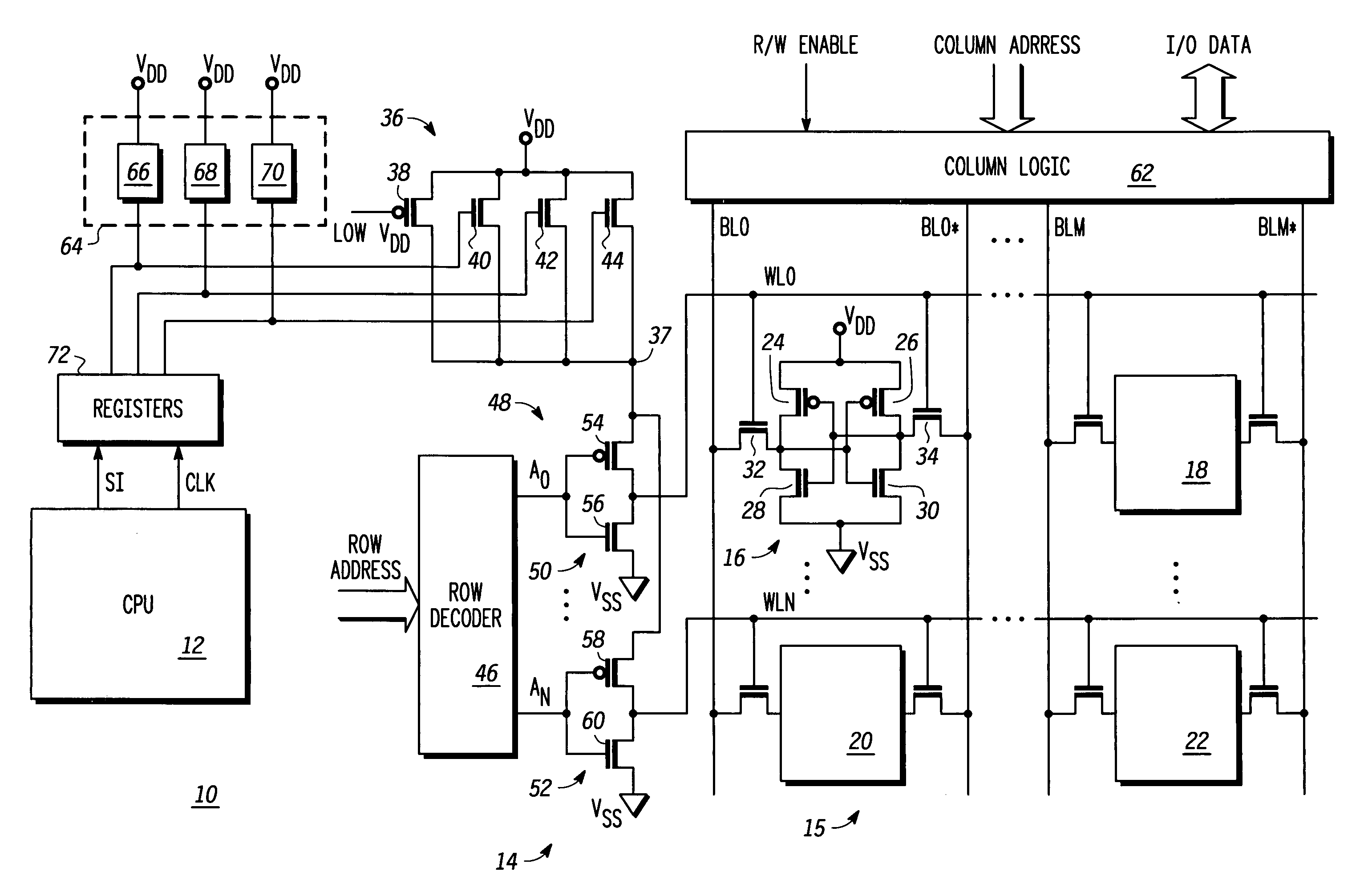 Word line driver circuit for a static random access memory and method therefor