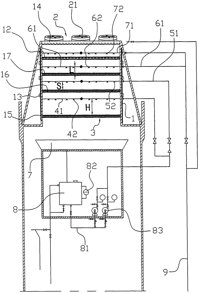 Dust recycling device for high-tower granulation of compound fertilizer