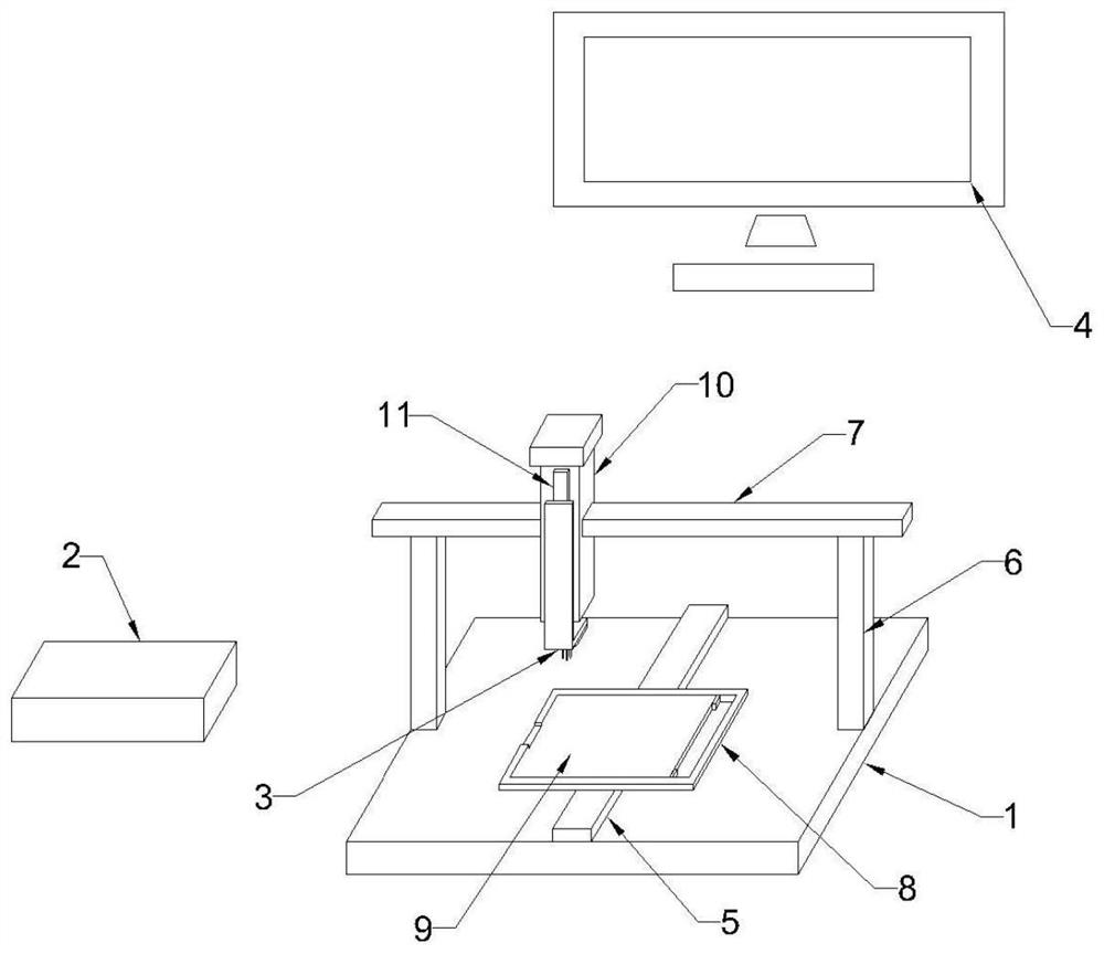 Automatic batch testing device for chip capacitors and use method