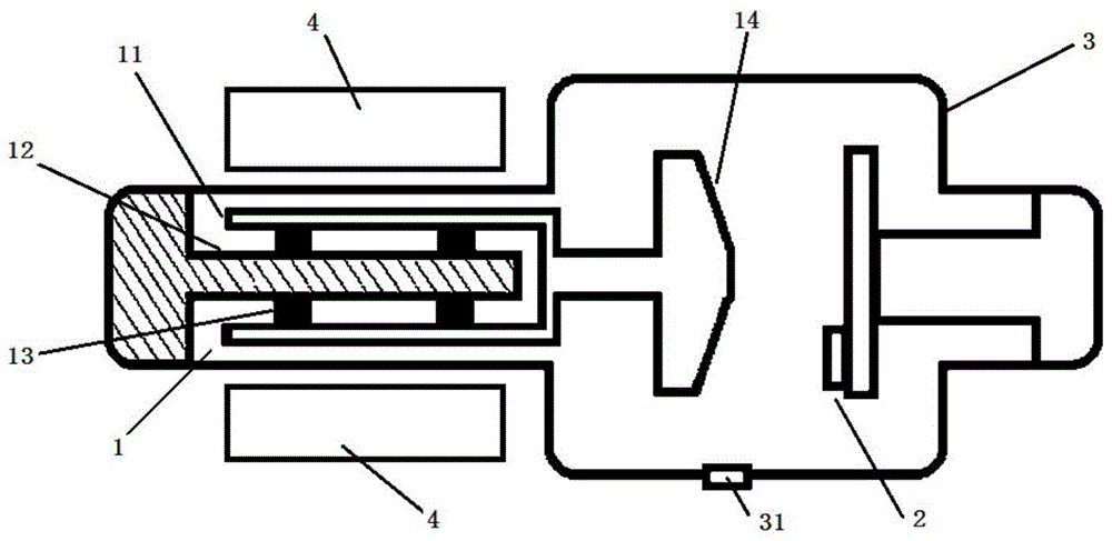 X-ray tube using piezoelectric ceramics to compensate anode movement and its compensation method