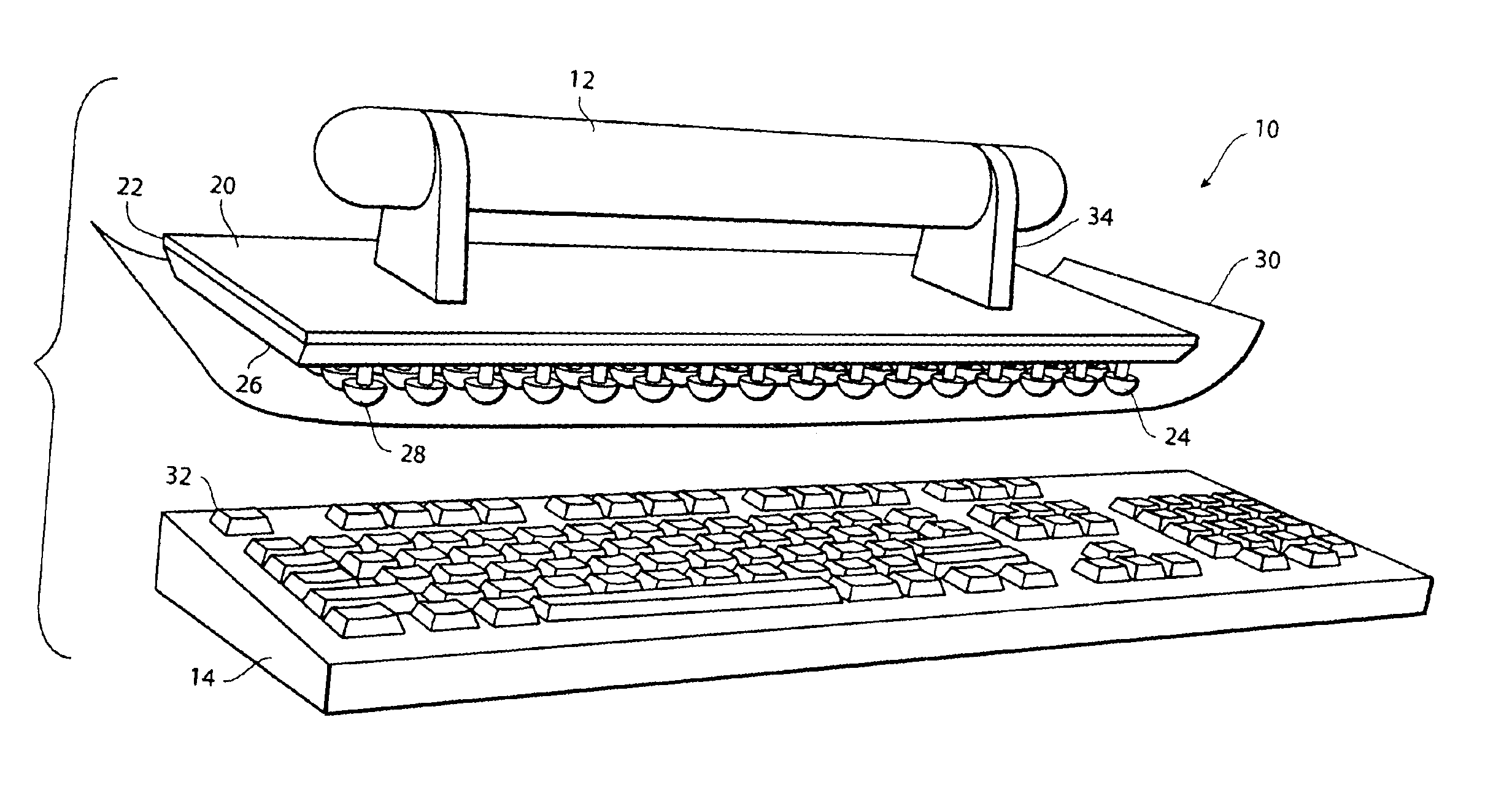 Computer keyboard cleaner