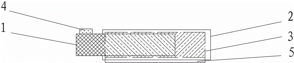 Laminated lithium ion battery and production process thereof