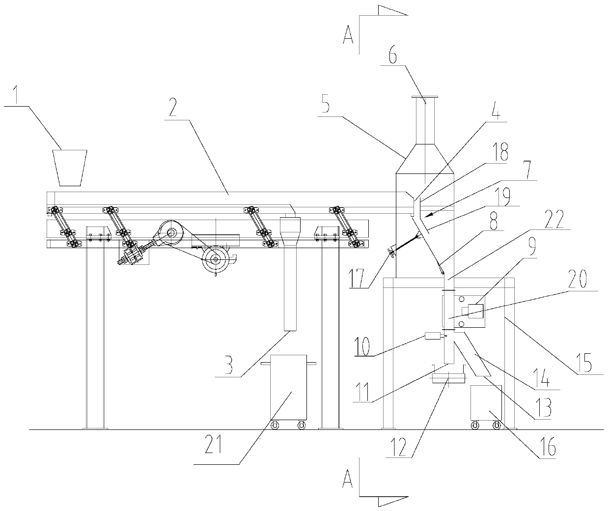 Stem removing machine