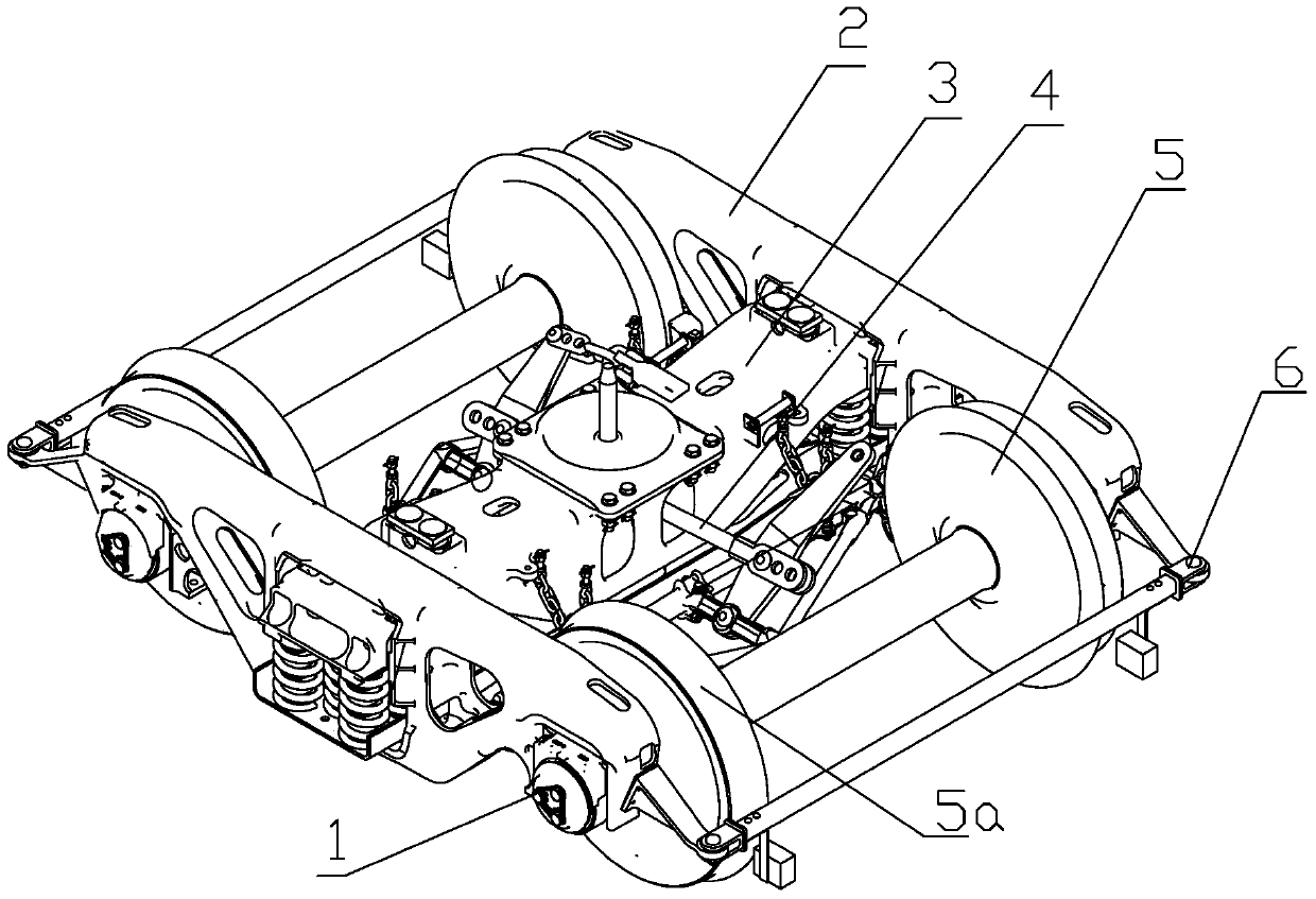 Anti-derailment bogie and its derailment detection method based on side frame positioning detection