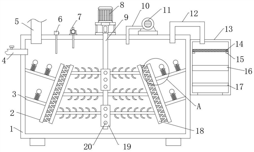 Fermentation device for animal husbandry excrement treatment