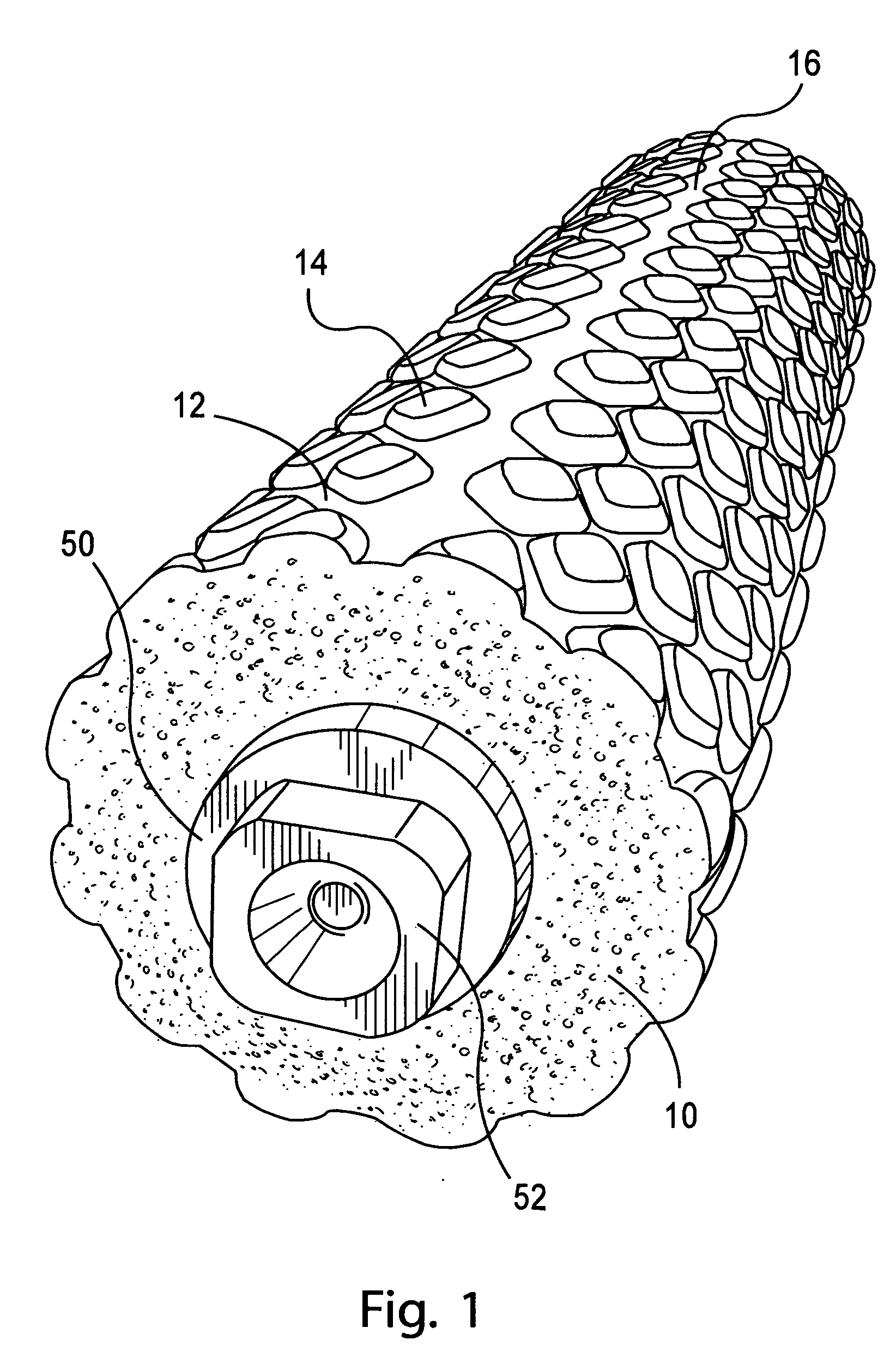 Foam Composition roller brush with embedded mandrel