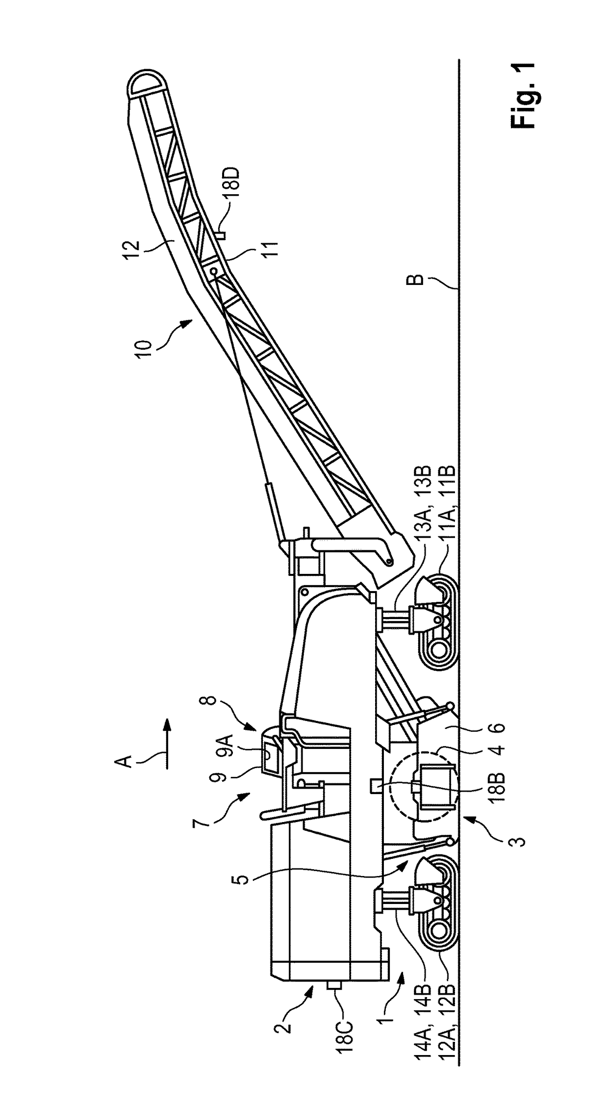 Automotive construction machine and method for displaying the surroundings of an automotive construction machine