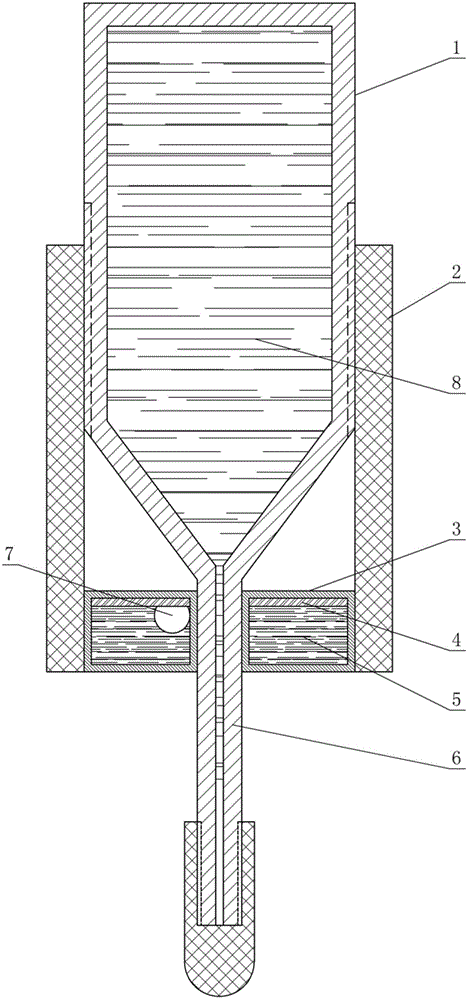 Horizontal visual positioning type drop bottle